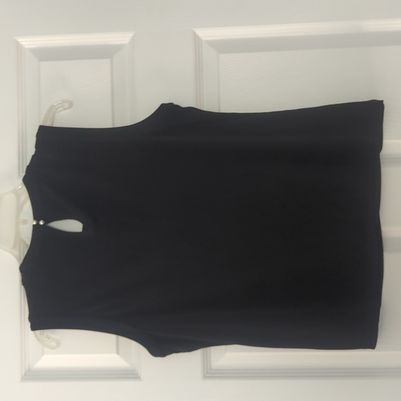 Karl Lagerfeld faux pearl tank Embellished Tie-Accented Knit Top - Picture 4 of 12